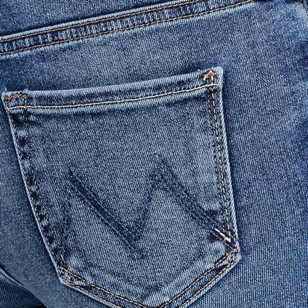 MOTHER -The Looker Ankle Fray Jeans, Need for Speed, Blue, Size 26 - Picture 4 of 5